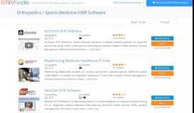 
							         Best Orthopedics / Sports Medicine EMR Software List | Reviews ...								  
							    