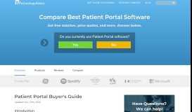 
							         Best Patient Portal Software 2019 | TechnologyAdvice								  
							    