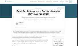 
							         Best Pet Insurance Companies - May 2019 | LendEDU								  
							    