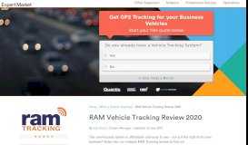 
							         Best RAM Vehicle Tracking Systems Review 2018 - Expert Market								  
							    
