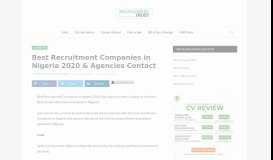 
							         Best Recruitment Companies in Nigeria 2019 & Agencies Contact								  
							    