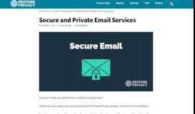 
							         Best Secure Email: Top 10 Services for 2019 | Restore Privacy								  
							    