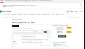 
							         Best travel Portal For Peru - Peru Message Board - TripAdvisor								  
							    