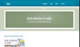 
							         Best Websites in India - All About Top and Best Indian Websites								  
							    