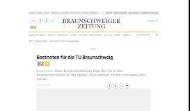 
							         Bestnoten für die TU Braunschweig - Braunschweiger Zeitung								  
							    