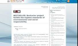 
							         Bestseller project fullfills the highest standards of ... - SCM Portal								  
							    