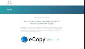 
							         Betasoft and Nuance extend partnership to include Equitrac and eCopy								  
							    