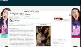 
							         Bethany | Haters Back Off Wikia | FANDOM powered by Wikia								  
							    