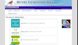 
							         Bethel Elementary School - Student Sites - Greenville County Schools								  
							    