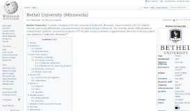 
							         Bethel University (Minnesota) - Wikipedia								  
							    