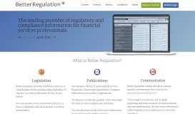 
							         Better Regulation | Regulatory & Compliance Information								  
							    