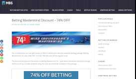 
							         Betting Mastermind Discount – 74% OFF ...								  
							    