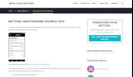 
							         Betting Mastermind Mobile App - Product Updates | Mike ...								  
							    