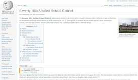 
							         Beverly Hills Unified School District - Wikipedia								  
							    