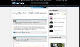 
							         Beware! Canon being difficult with UK cashbacks: Canon EOS-1D / 5D ...								  
							    