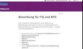 
							         Bewerbung für FSJ und BFD - Hilfeportal - Diakonie Deutschland								  
							    