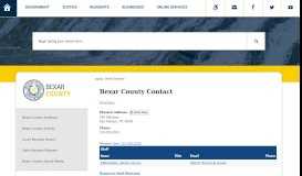 
							         Bexar County Contact - Bexar County, TX - Official Website								  
							    