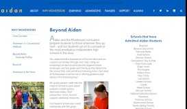 
							         Beyond Aidan - Aidan Montessori School								  
							    