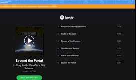 
							         Beyond the Portal by Craig Padilla on Spotify								  
							    