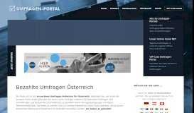 
							         Bezahlte Umfragen Österreich - Umfragen-portal.com								  
							    