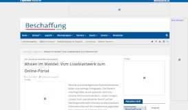 
							         bfd – Buchholz-Fachinformationsdienst - Wissen im Wandel: Vom ...								  
							    