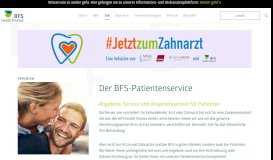 
							         BFS – Service und Kontaktdaten für unsere Patienten								  
							    
