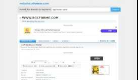 
							         bgcforme.com at WI. SAP NetWeaver Portal - Website Informer								  
							    