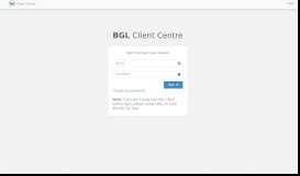 
							         BGL Client centre								  
							    