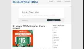
							         BH Mobile APN Settings for iPhone Android - APN Settings								  
							    