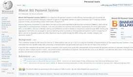 
							         Bharat Bill Payment System - Wikipedia								  
							    