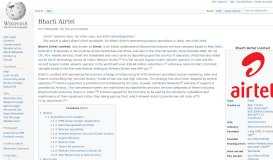 
							         Bharti Airtel - Wikipedia								  
							    