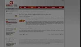 
							         BHP Billiton: Aktienrückkaufsprogramm läuft aus								  
							    