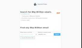 
							         Bhp Billiton's Email Format - bhpbilliton.com Email Address ...								  
							    