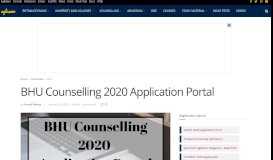 
							         BHU Counselling 2019 Application Portal – Logging | AglaSem ...								  
							    