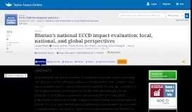 
							         Bhutan's national ECCD impact evaluation: local, national ...								  
							    