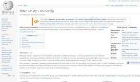 
							         Bible Study Fellowship - Wikipedia								  
							    