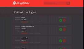 
							         bibliocad.com passwords - BugMeNot								  
							    