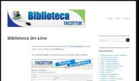 
							         Biblioteca On-Line – Biblioteca FACOTTUR								  
							    