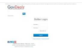 
							         Bidder Login - govdeals.com								  
							    