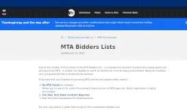 
							         Bidders Lists | MTA								  
							    