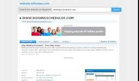 
							         biddingscheduler.com at WI. eBay Bidding Scheduler - Free ...								  
							    