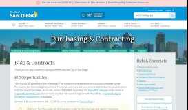 
							         Bids & Contracts | Purchasing & Contracting | City of San Diego Official ...								  
							    