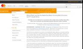 
							         Bidvest Bank and MasterCard launch the Multi-Currency World ...								  
							    