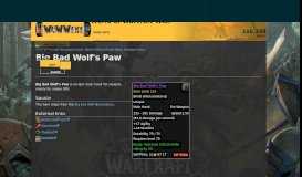 
							         Big Bad Wolf's Paw | WoWWiki | FANDOM powered by Wikia								  
							    
