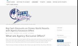 
							         Big Cash Discounts on Disney World Resorts with Agency Exclusive ...								  
							    