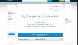
							         Big Changes from UC about A-G Nina Costales High School ...								  
							    