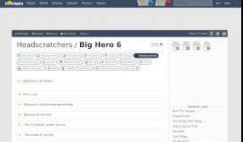 
							         Big Hero 6 / Headscratchers - TV Tropes								  
							    
