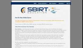 
							         BIG Initiative SBIRT Education - Online Course								  
							    