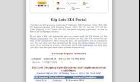 
							         Big Lots EDI Mapping Guidelines, Requirements and EDI Specifications								  
							    