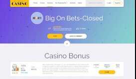 
							         Big On Bets has a £250 Sign Up Bonus - No Deposit Casino								  
							    